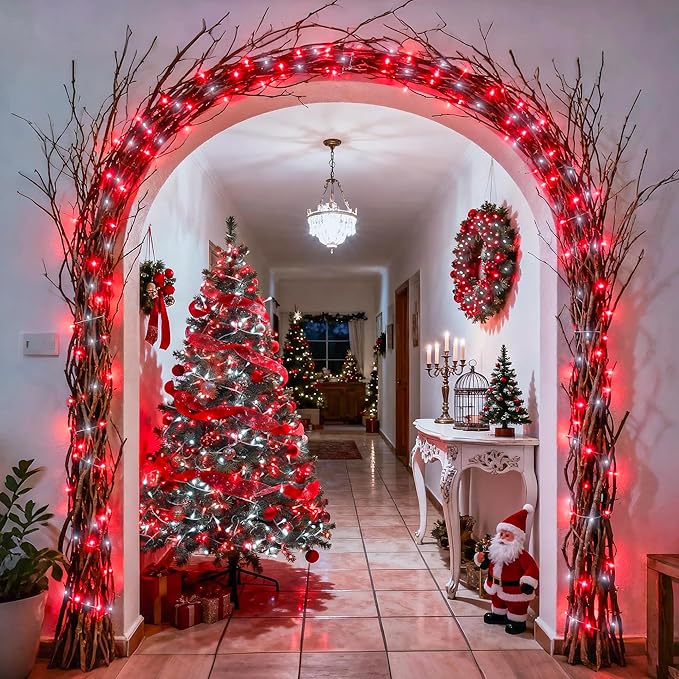 Christmas Fairy Lights 2-Pack, 33ft 100 LED Battery Twinkle Lights
