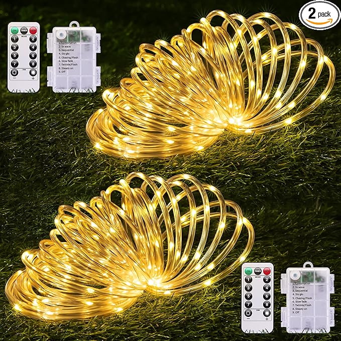 66ft LED Rope Lights, Remote Control Color-Changing