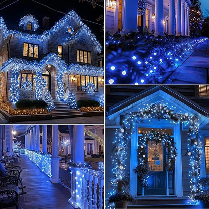 Christmas Backyard String Lights 2-Pack, 50 LED Waterproof