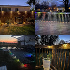 6-Pack Solar Wall Step Lights, Warm White Waterproof