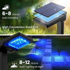 6-Pack Warm White Solar Path Lights, Outdoor Yard LED