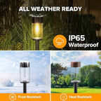8-Pack Solar Path Lights, Outdoor Walkway LED