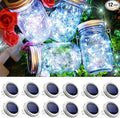 12-Pack Solar Mason Jar Lid Lights, 30 LED Patio Fairy