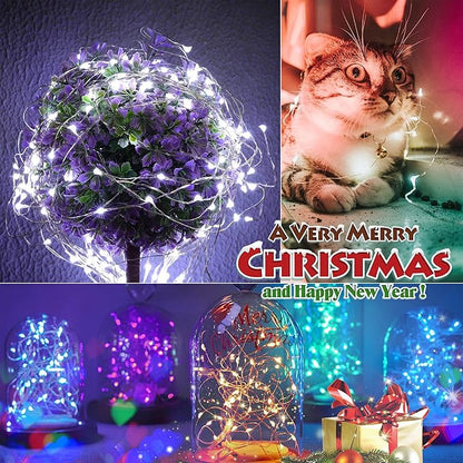 Christmas Patio String Lights 15-Pack, 6ft 20 LED Waterproof