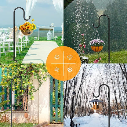 Garden Shepherd Hooks, Iron Plant Hangers