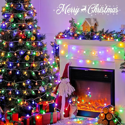 Christmas String Lights, 33ft 100 LED Waterproof Twinkle Lights