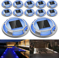 12-Pack Solar Dock Lights, White Waterproof LED