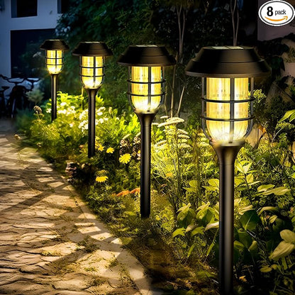 SOLPEX Solar Lights for Outside, Solar Outdoor Pathway Garden Lights Waterproof, Solar Powered Landscape Lighting for Yard, Garden, Pathway, Patio, Porch, Walkway, Driveway, 8 Pack(Warm White)