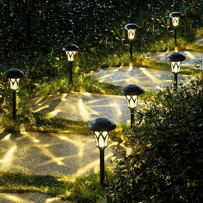 6-Pack IP65 Solar Landscape Lights for Yard