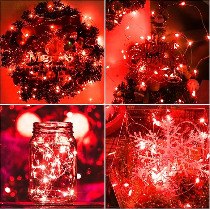 15-Pack Christmas String Lights, 6ft 20 LED Waterproof Twinkle Lights