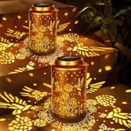 Solar Hummingbird Lanterns 2-Pack, Backyard Hanging LED Decor