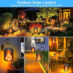 4-Pack Elegant Garden Solar Lanterns for Outdoor, Waterproof LED