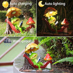Solar Frog Garden Statue Light, Outdoor Decor