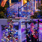 Christmas Patio String Lights, 66ft 200 LED Waterproof