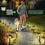 8-Pack Solar Path Lights, Outdoor Walkway LED